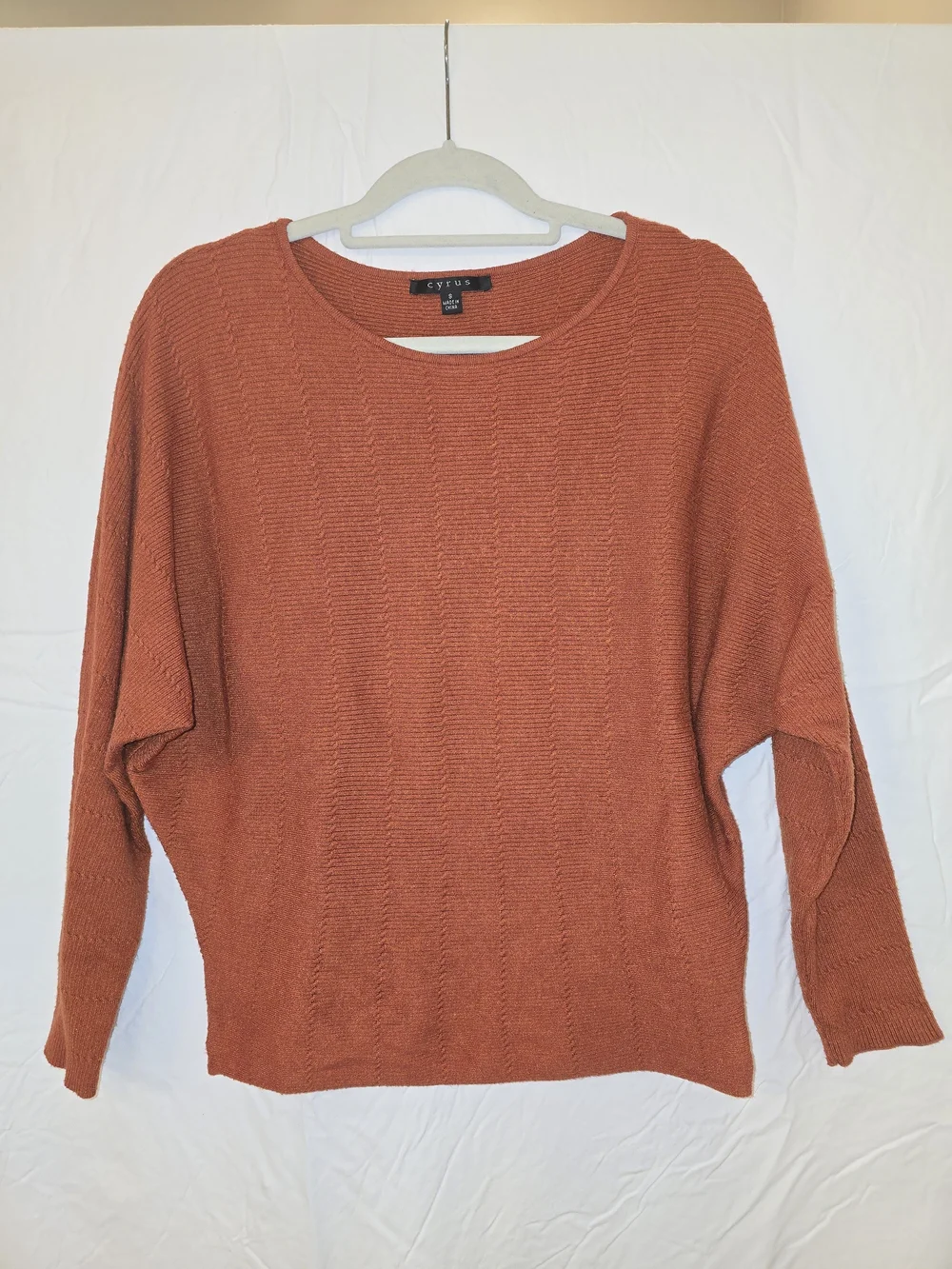 Cyrus Women's Rust Crewneck Sweater